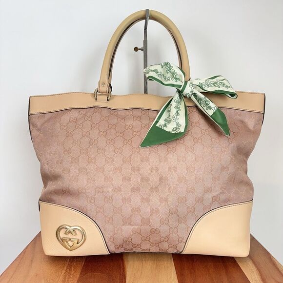 Pre-Owned Gucci Monogram Lovely Heart Top Handle Pink - Picture 2 of 12